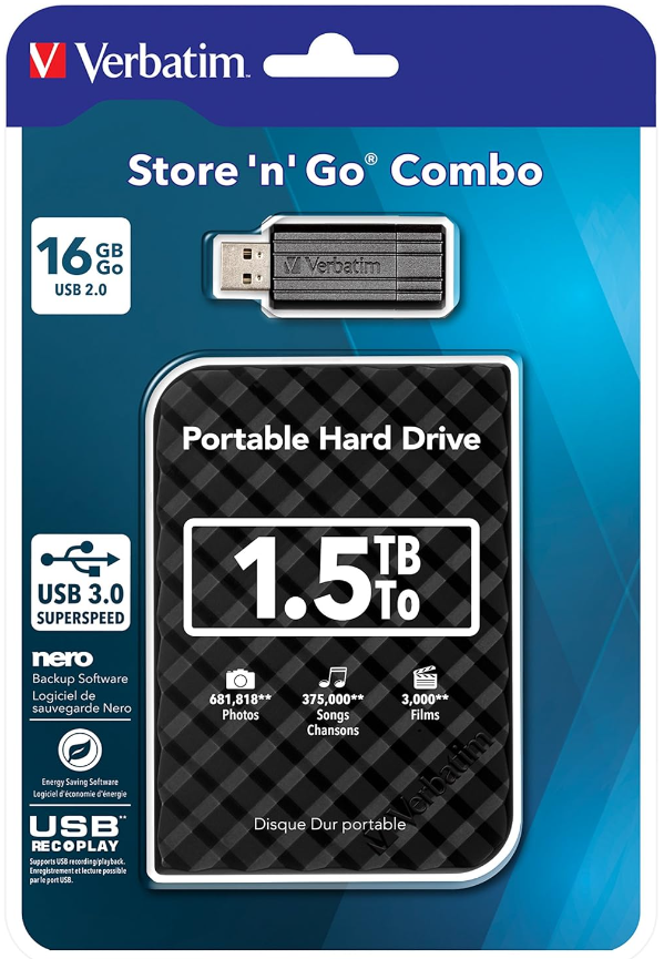 Verbatim Store'n Go Combo 1,5TB + Pendrive 16GB
