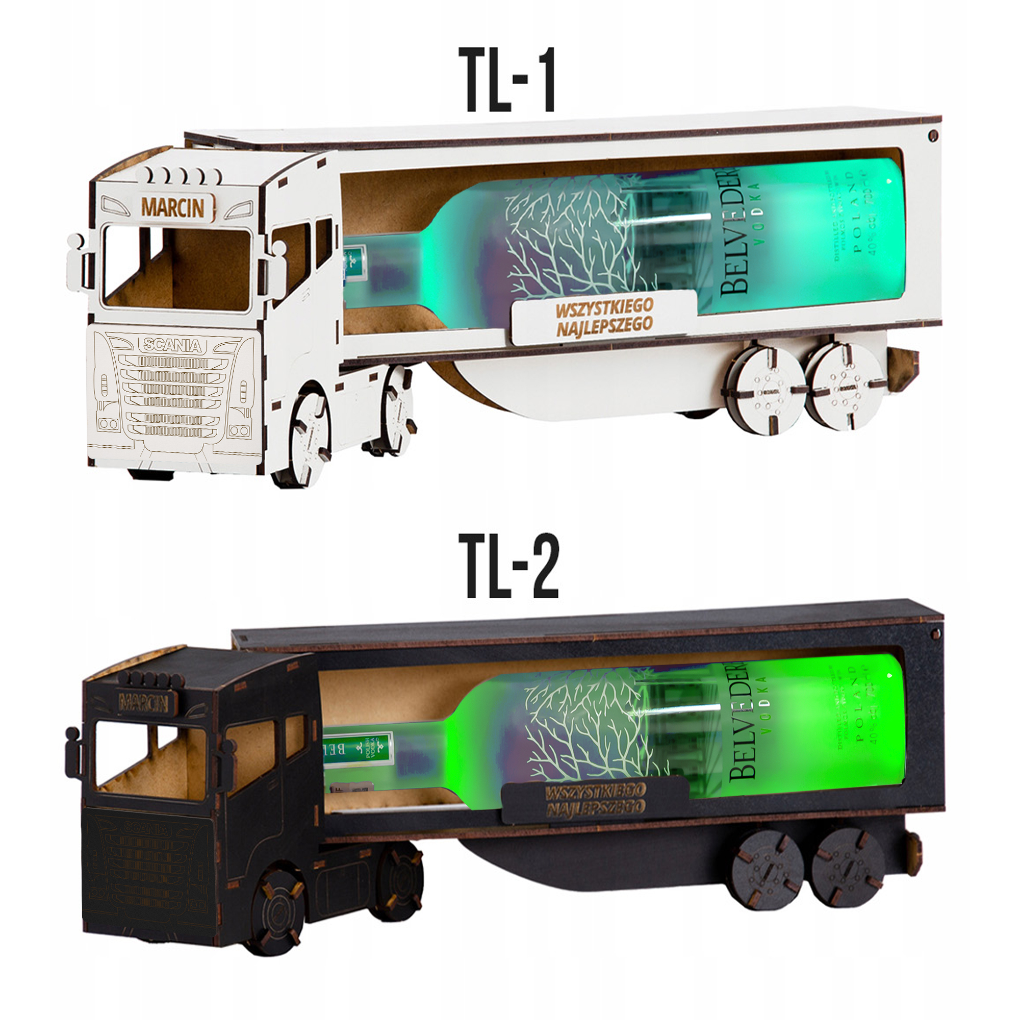 TIR WÓDOWÓZ LAMPKA LED CIĘŻARÓWKA NA WÓDKĘ DZIEŃ CHŁOPAKA URODZINY 18 30 40
