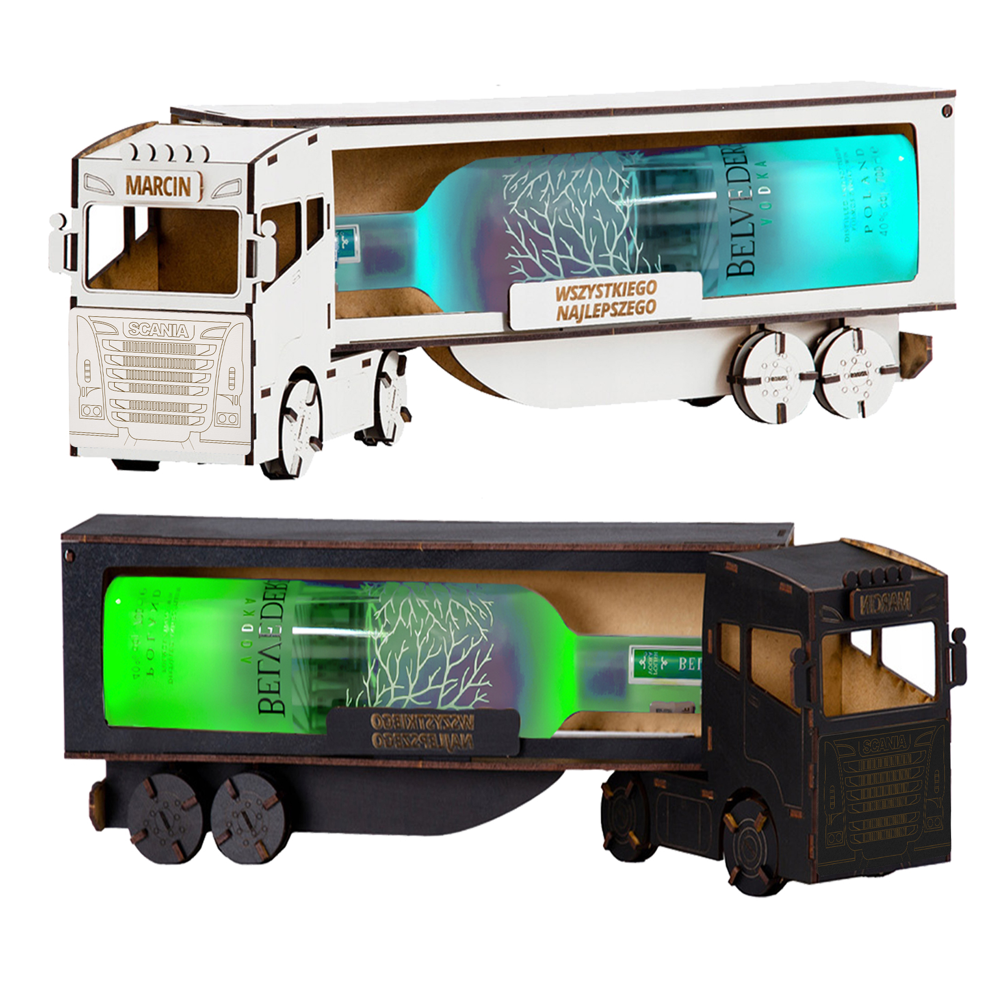 TIR WÓDOWÓZ LAMPKA LED CIĘŻARÓWKA NA WÓDKĘ DZIEŃ CHŁOPAKA URODZINY 18 30 40