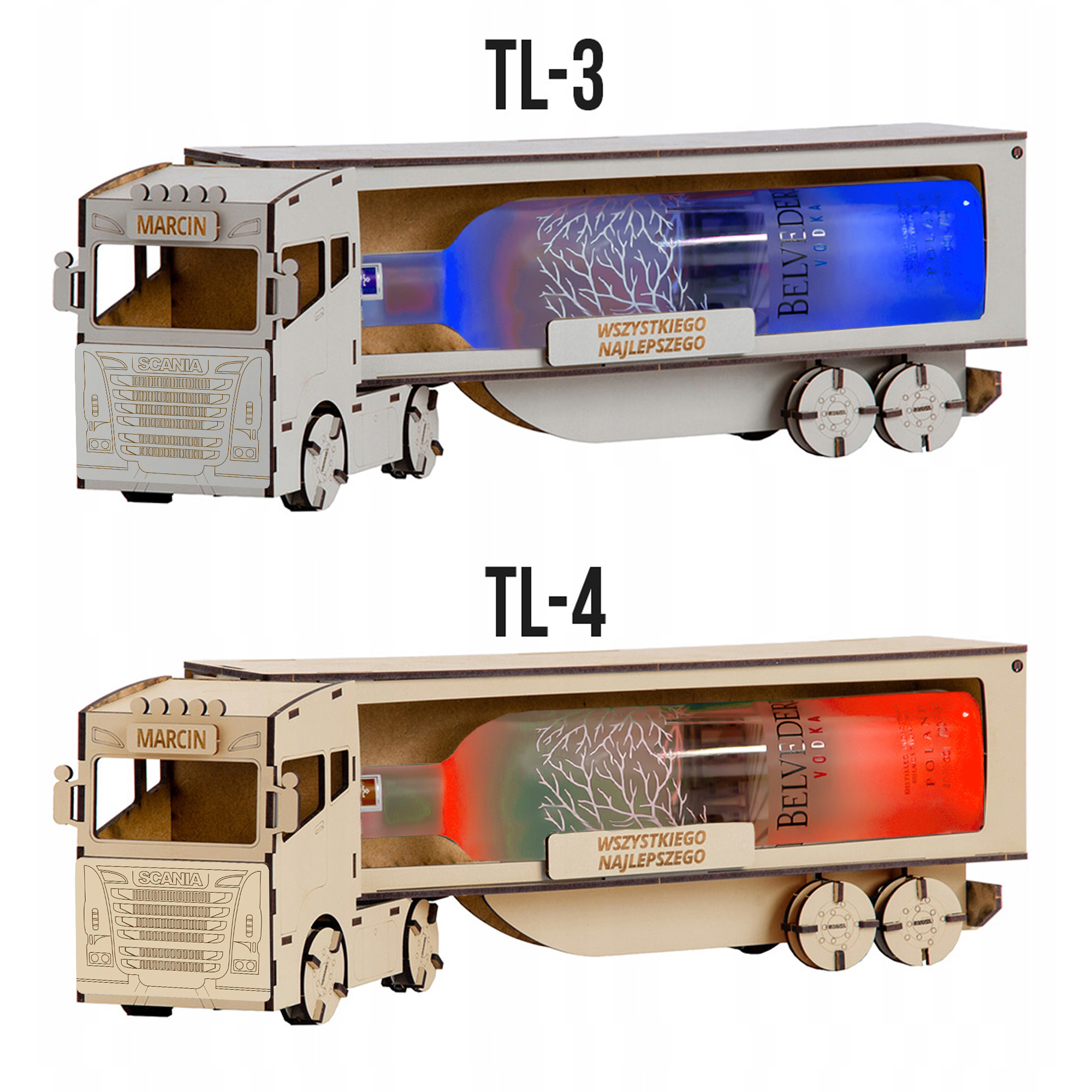 TIR WÓDOWÓZ LAMPKA LED CIĘŻARÓWKA NA WÓDKĘ DZIEŃ CHŁOPAKA URODZINY 18 30 40