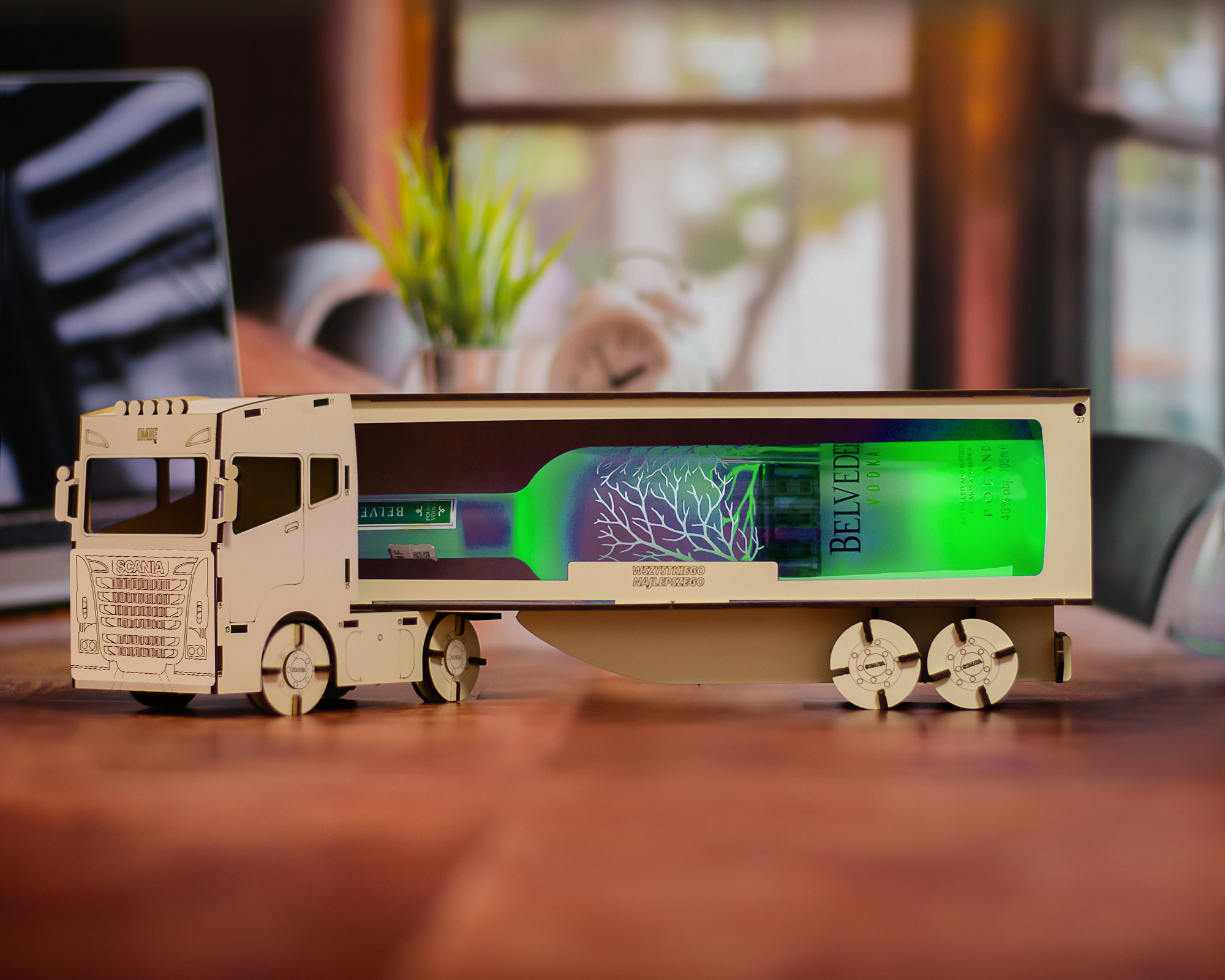 TIR WÓDOWÓZ LAMPKA LED CIĘŻARÓWKA NA WÓDKĘ DZIEŃ CHŁOPAKA URODZINY 18 30 40