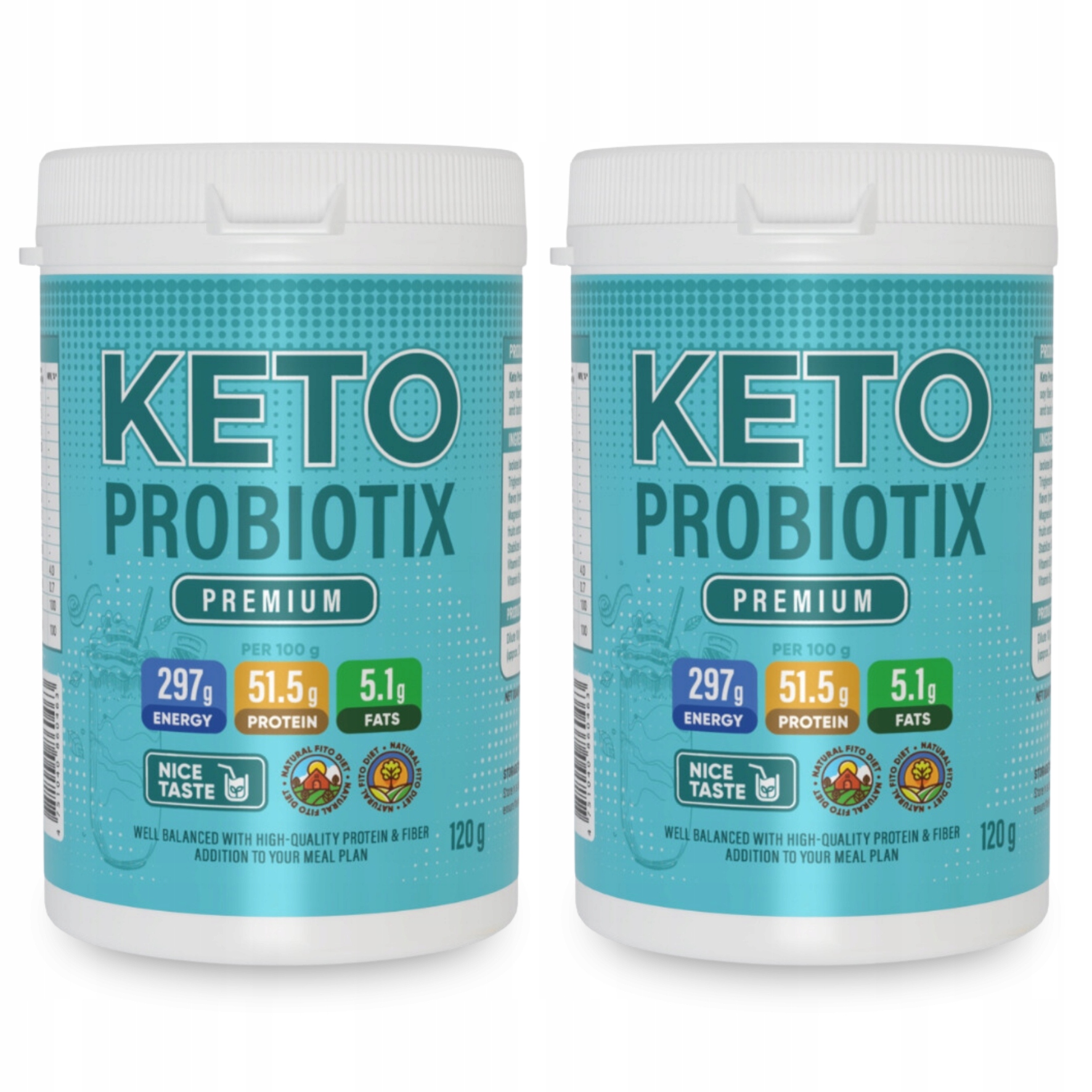 2x KETO PROBIOTIX PROBIOTYK - Suplement diety wspomagający odchudzanie 120g
