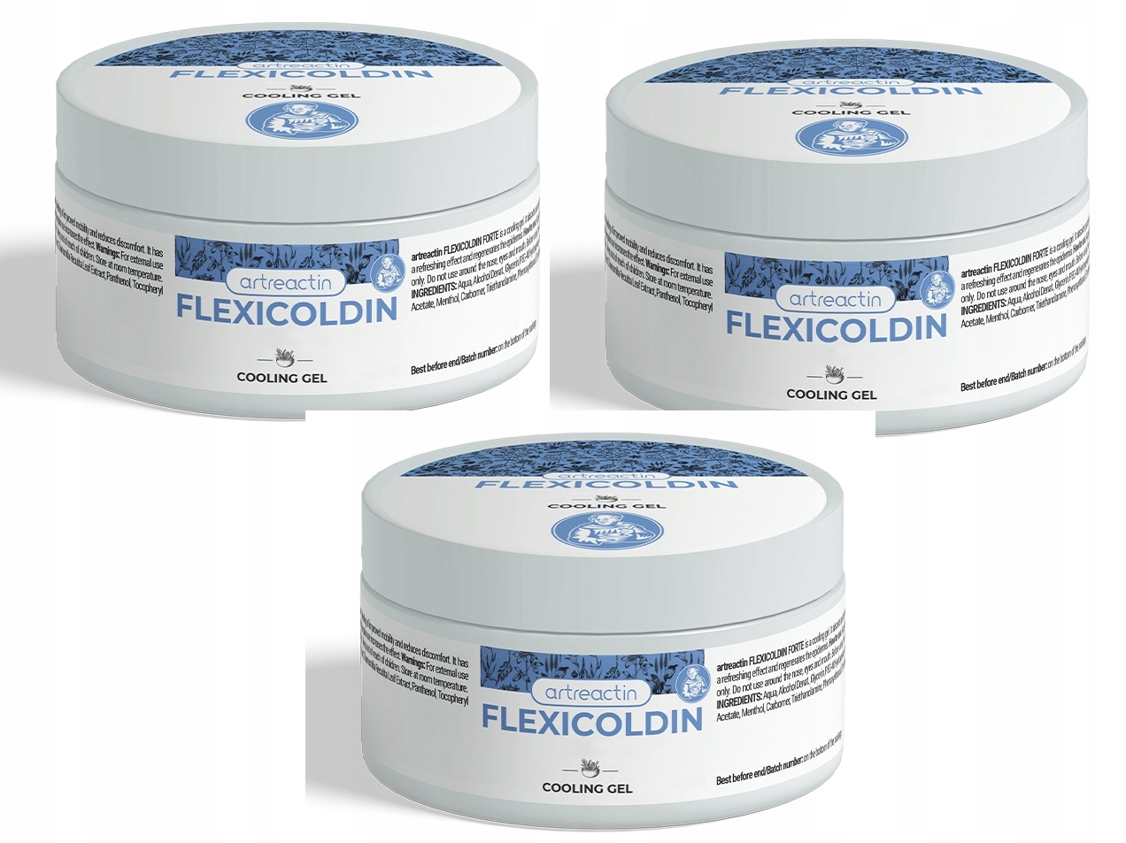 3x Flexicoldin Forte - chłodzący żel na wsparcie mięśni i stawów
