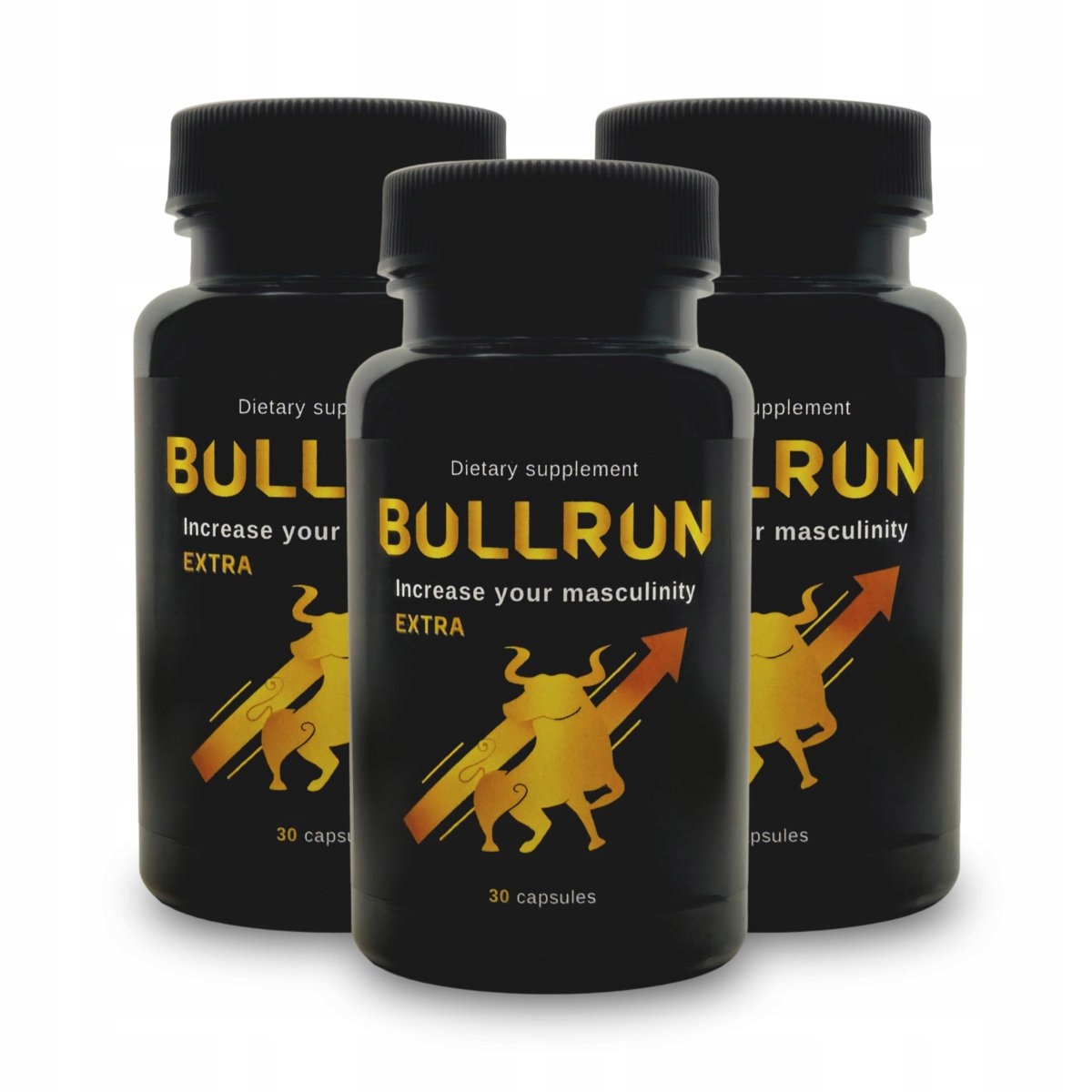 3x BULLRUN 30 naturalne wsparcie w męskości