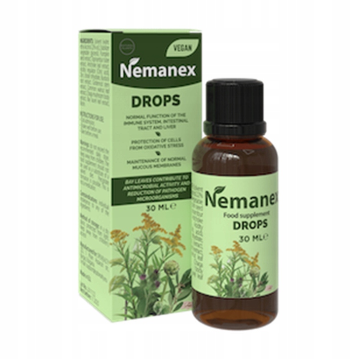 Nemanex Drops krople 30 ml | Cynk Biotyna Karczoch Orzech Wawrzyn Nawloc