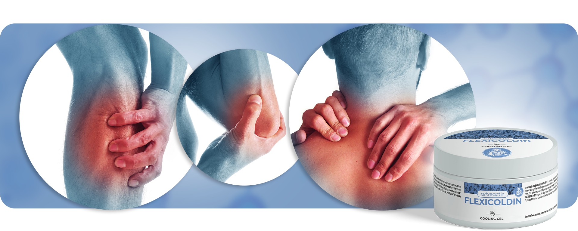 3x Flexicoldin Forte - chłodzący żel na wsparcie mięśni i stawów