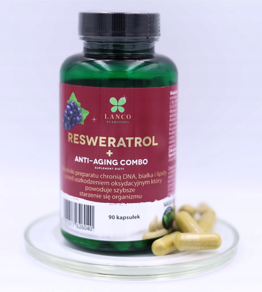 Suplement diety Lanco Nutritions Resweratrol + Anti-Aging Combo 90 kapsułek