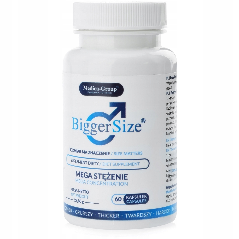 BiggerSize Kapsu?ki na powi?kszenie penisa 60szt SHS