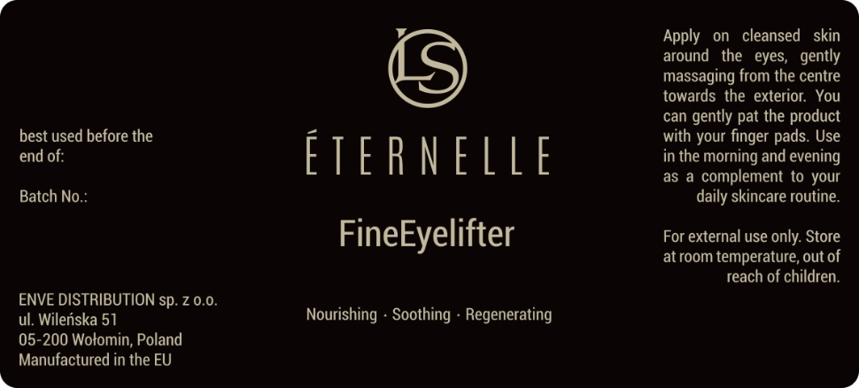 3x Eternelle Fine Eyelifter : Serum Pod Oczy Vegan version || 30ml