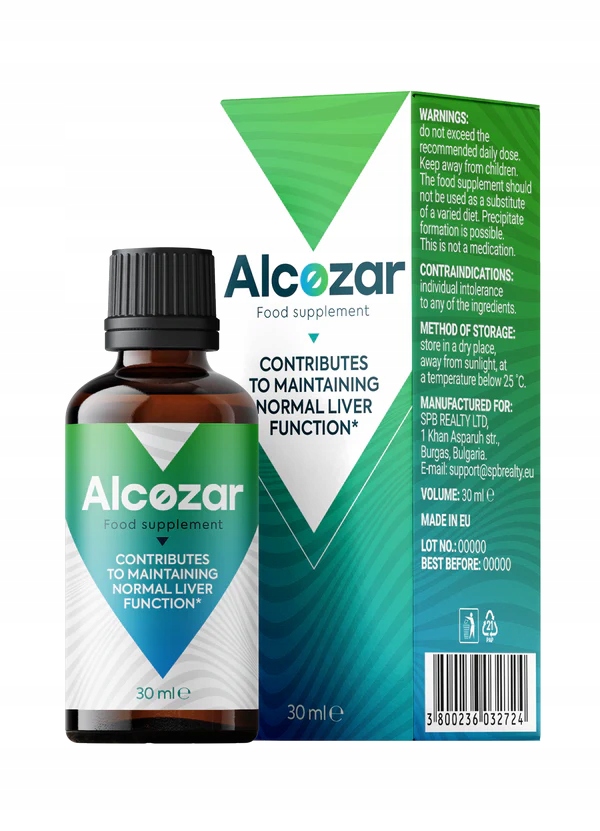 Alcozar - Naturalne wsparcie w walce z uzależnieniem od alkoholu 30 ml