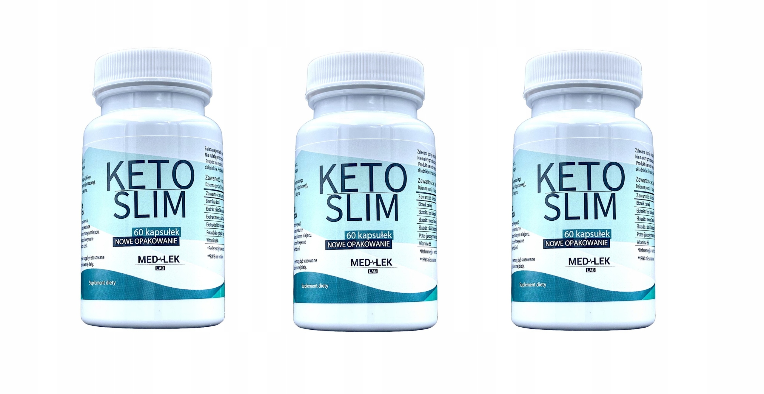 3x Keto Slim - 60 kapsułek kontrola wagi