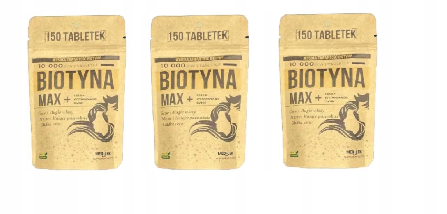 3x Biotyna Max 150 tabletek