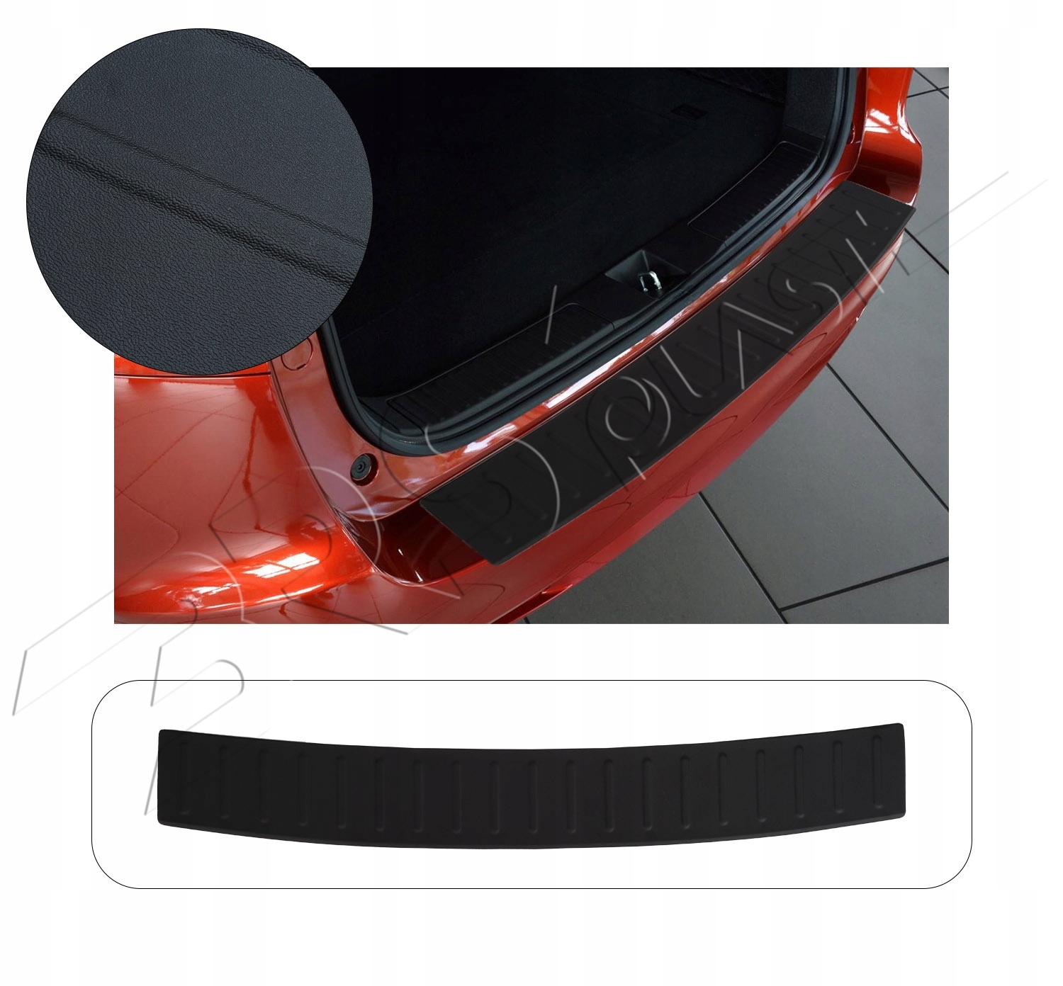 VW GOLF 4 HB 1998-2004 - Listwa Czarna ABS Nakładka na Zderzak Tyl