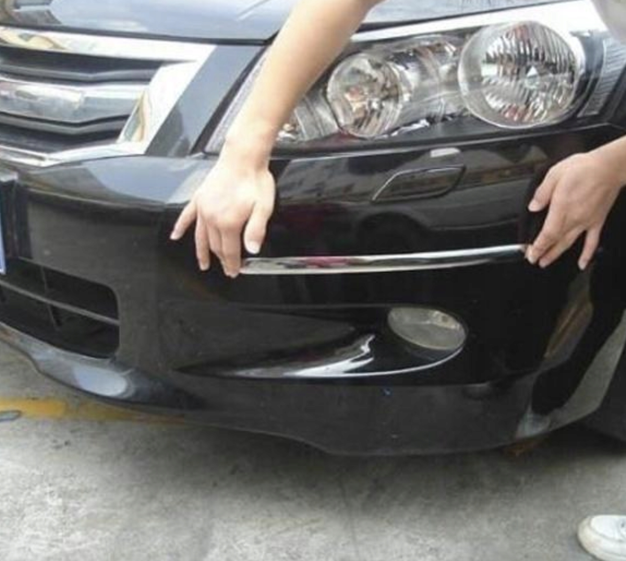 Ford C-MAX II MPV 10-19 - Listwy Odbojniki / Ochraniacz Zderzaka - CHROM