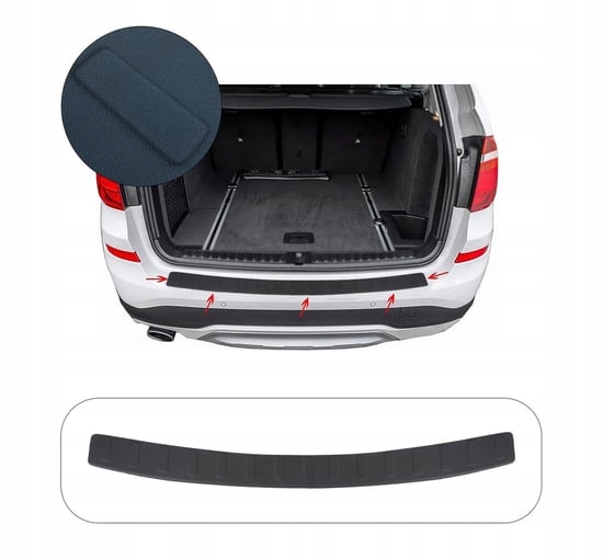 VOLKSWAGEN SHARAN 2010 Listwa Nakładka na Zderzak Tylni Czarna ABS