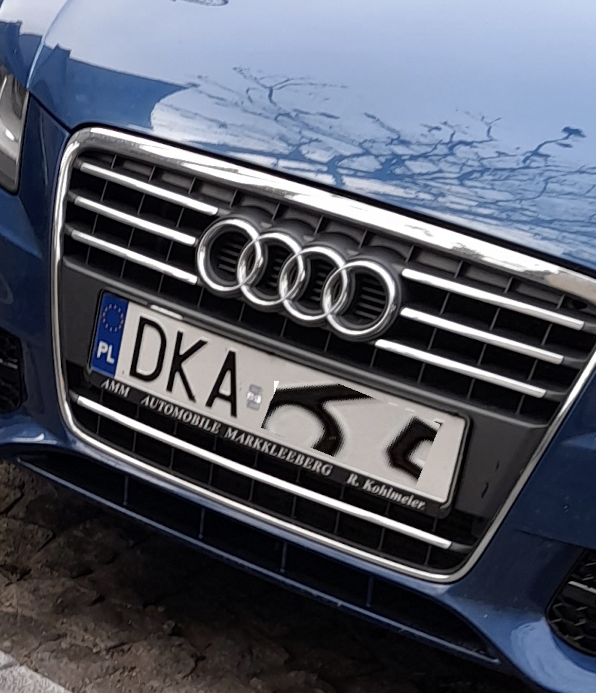 AUDI A4 B8, A5 - LISTWY chromowane na GRILL CHROM