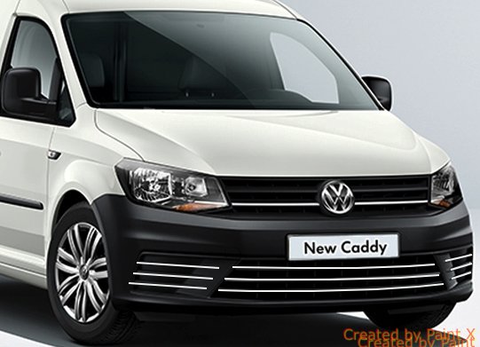 VW CADDY IV 4 - Listwy CHROM GRILL Zderzak Atrapa