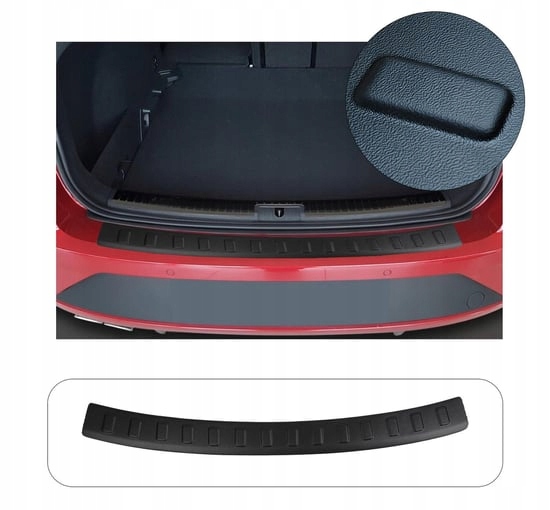 SEAT LEON 3 SW (KOMBI) 2013 Listwa Nakładka na Zderzak Tylni Czarna ABS