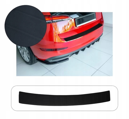 SKODA SCALA 2020 Listwa Nakładka na Zderzak Tylni Czarna ABS