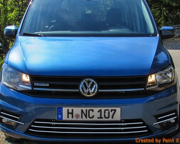 VW CADDY IV 4 - Listwy CHROM GRILL Zderzak Atrapa