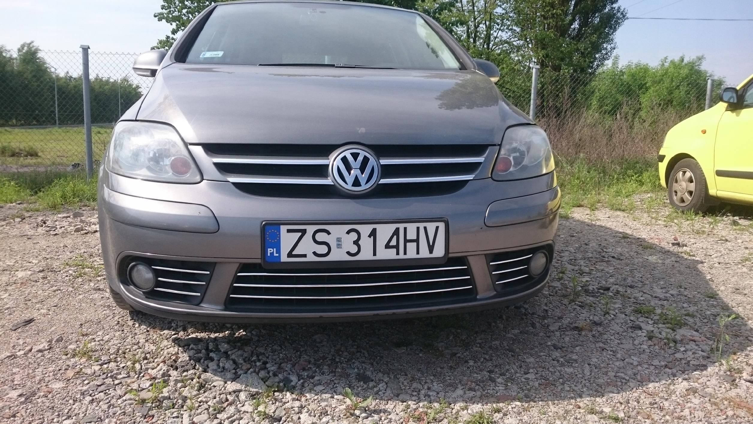 VW GOLF V PLUS - Listwy CHROM GRILL atrapa Tuning