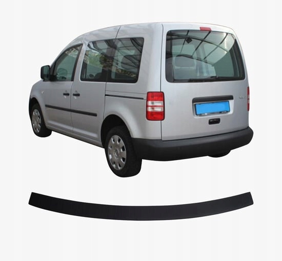 VW CADDY 2-3 2010-2015 Listwa Nakładka na Zderzak Tylni Czarna ABS
