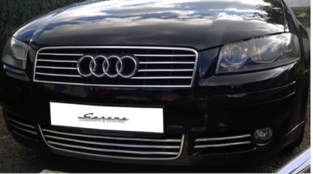 AUDI A3 8P Listwy CHROM GRILL atrapa Tuning