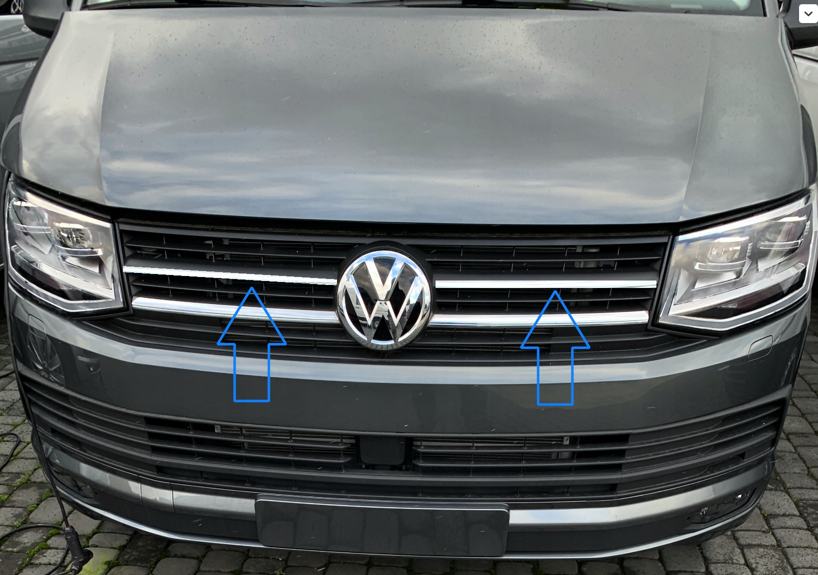 VW Multivan T6 Listwy CHROM Grill zderzak Atrapa