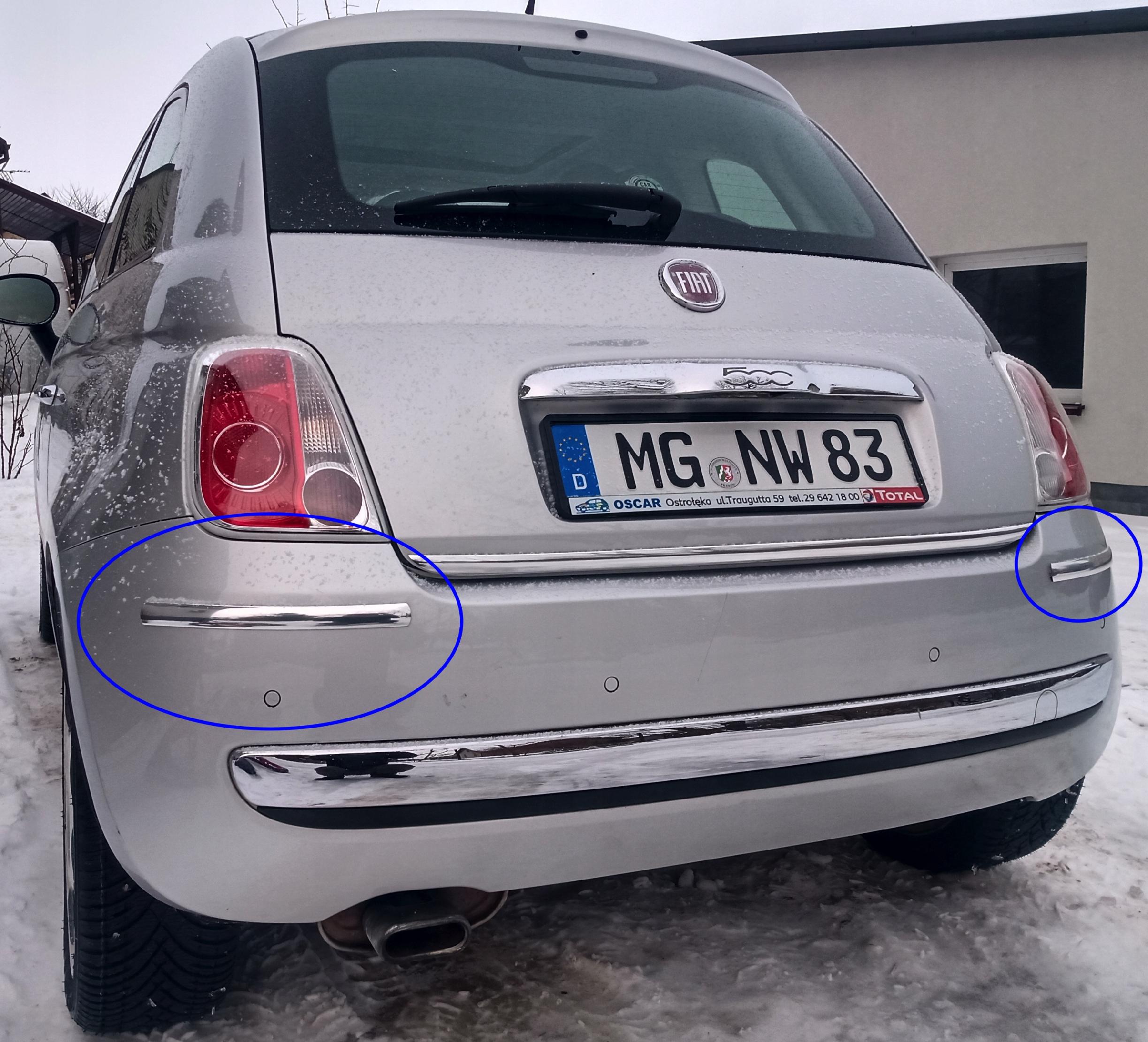 Fisker - Komplet listew chrom zderzak chromowane Listwy ochronne błotnik