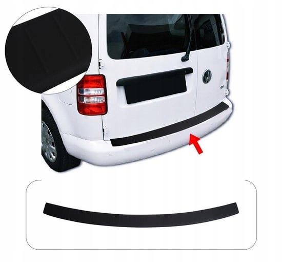 VW CADDY 2 2003-2010 Listwa Nakładka na Zderzak Tylni Czarna ABS