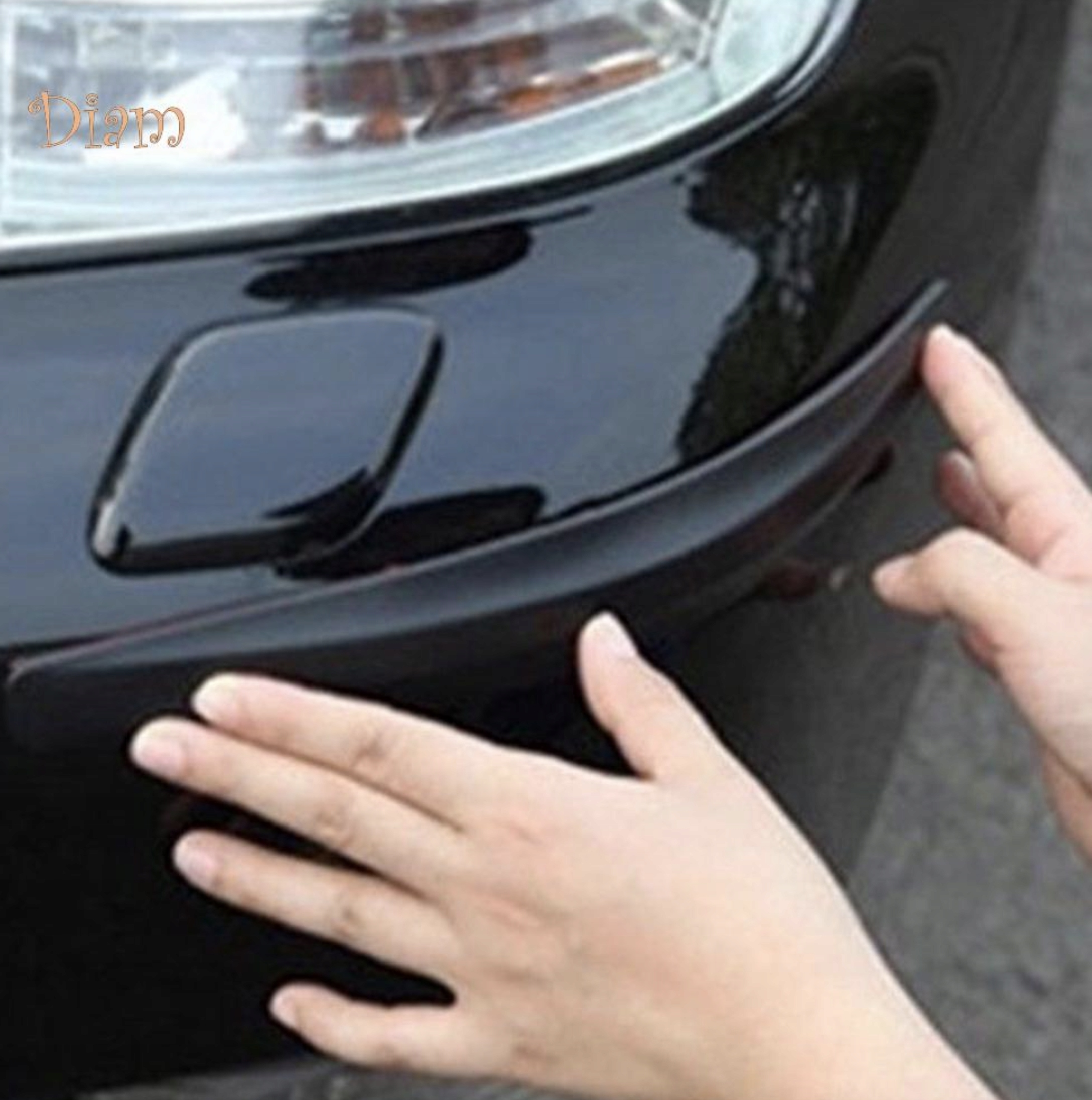 Ford Galaxy III MPV 15-23 -Listwy Odbojniki / Ochraniacz Zderzaka - Czarne