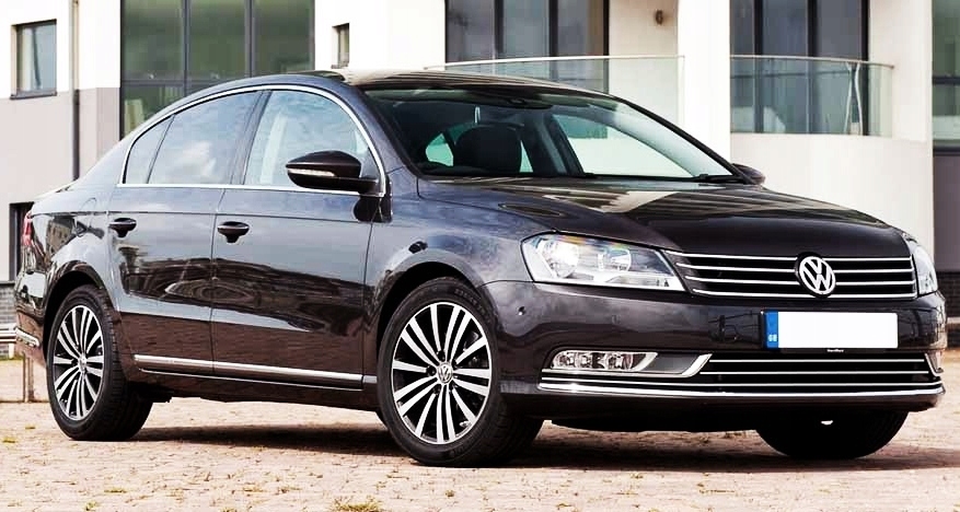 VW PASSAT B7 - Listwy CHROM na grill atrape Tuning