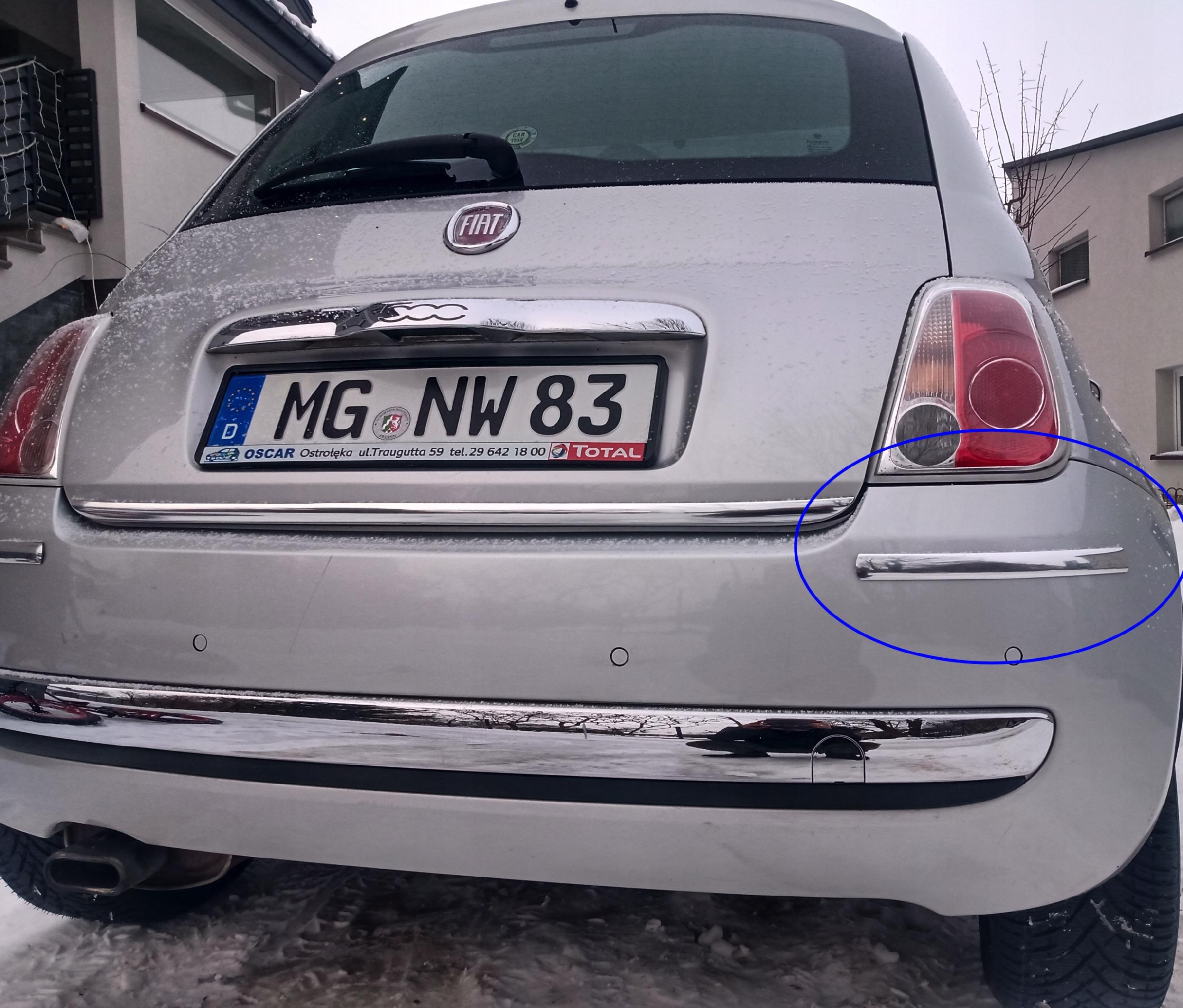 Fiat Qubo MPV 10-18 - Listwy Odbojniki / Ochraniacz Zderzaka - CHROM