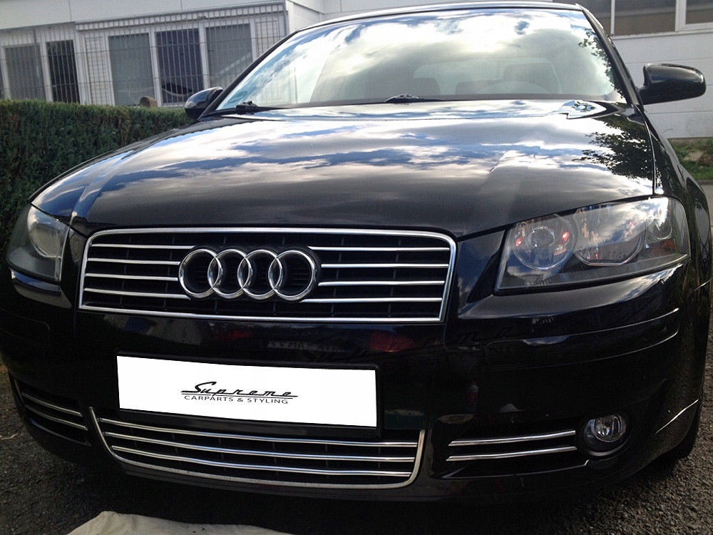 AUDI A3 8P Listwy CHROM GRILL atrapa Tuning