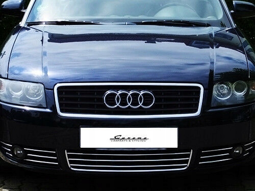 AUDI A4 B6 - Listwy CHROM GRILL atrapa Tuning
