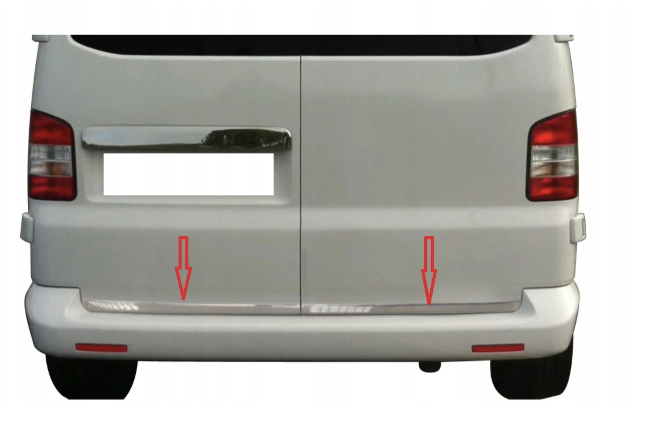 VW Transporter T6 - Listwy CHROM na Bagażnik Drzwi