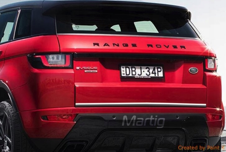 Range Rover Evoque - LISTWA CHROM na KLAPE Tuning
