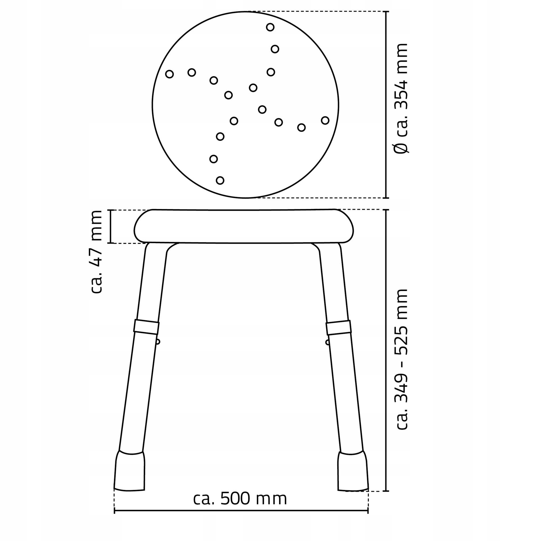 RIDDER Go taboret czarny