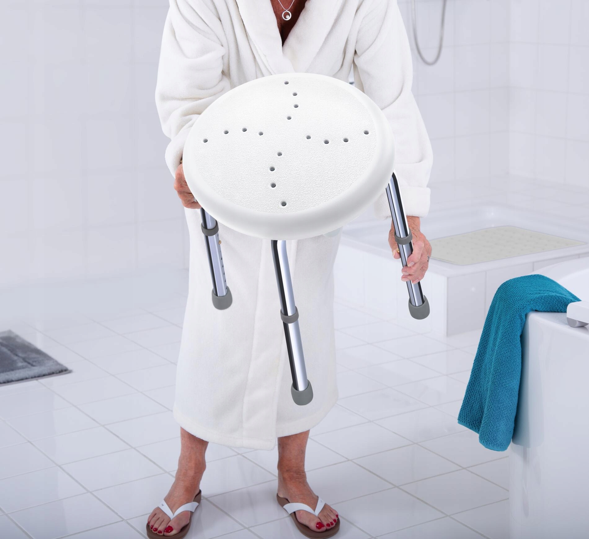 RIDDER Go taboret biały