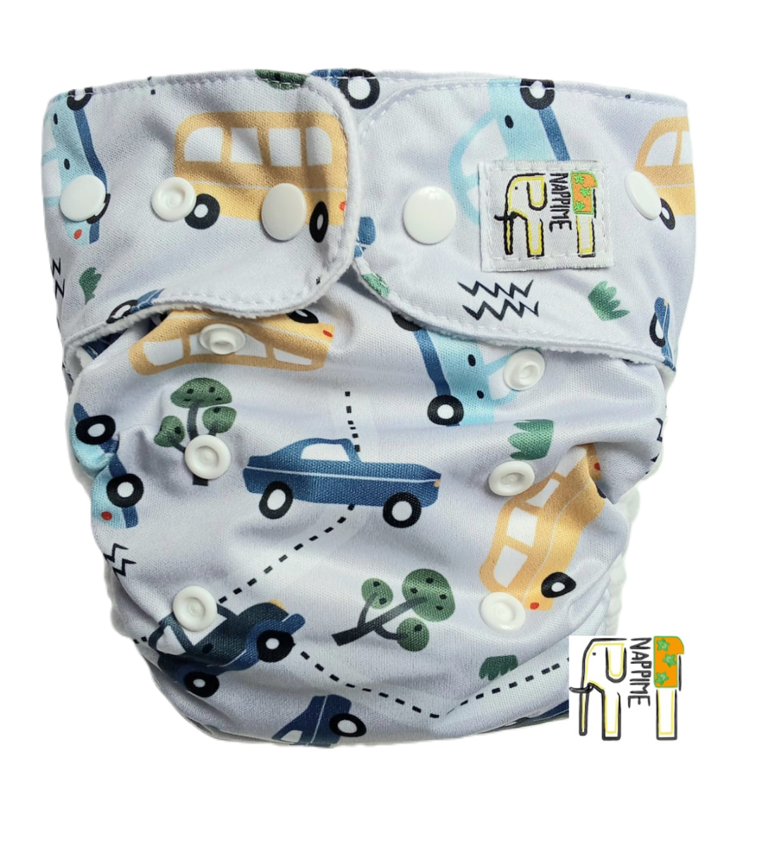 Pieluszka Wielorazowa KIESZONKA BAMBUS SAMOCHODY Pieluszki NappiMe
