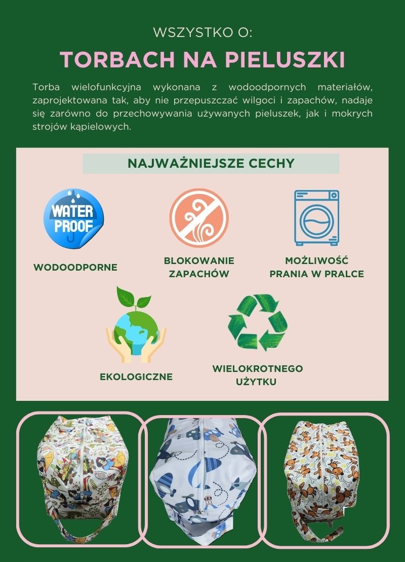 Torba na Pieluszki JEDNOROŻCE, NappiMe