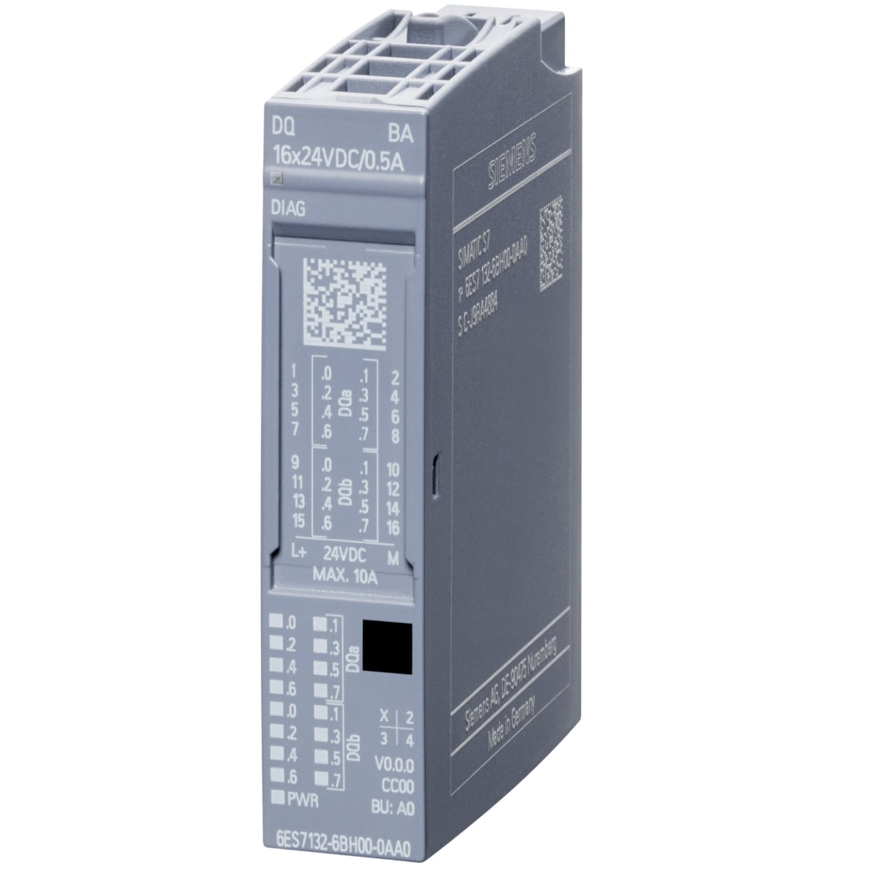 Siemens 6ES7132-6BH00-0AA0 ET 200SP. DQ 16X24VDC/0.5A BA. PU 1 — PLC Modules & Extensions