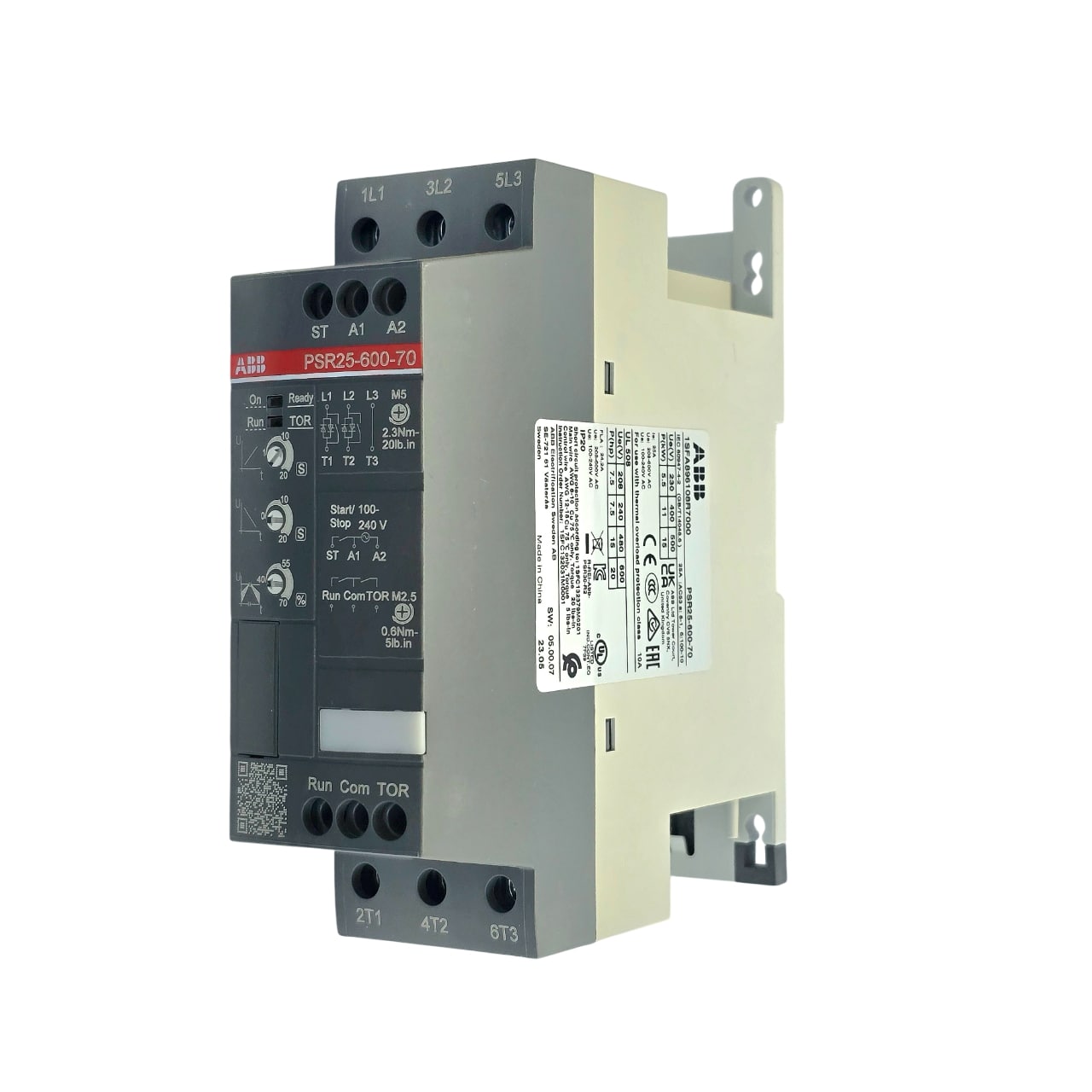 ABB 1SFA896108R7000 PSR25-600-70 Softstarter - 25 A - 208 ... 600 V AC — PLCs