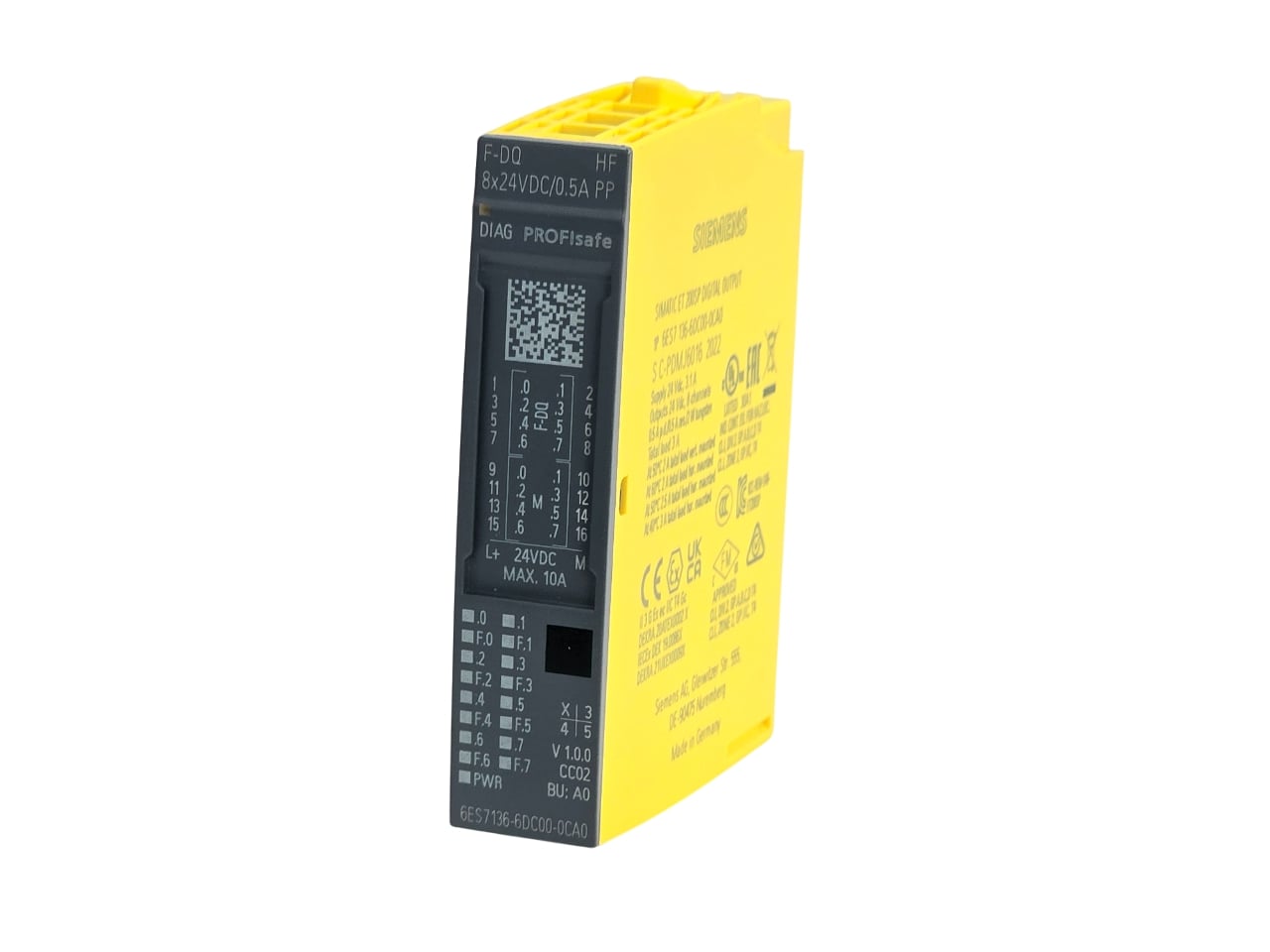 Siemens 6ES7136-6DC00-0CA0 ET 200SP. F-DQ 8X 24VDC/0.5A PP — PLCs