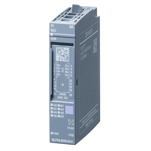 Siemens 6ES7134-6FF00-0AA1 SIMATIC ET 200SP Analog Input Module AI 8XU Basic — PLC Modules & Extensions
