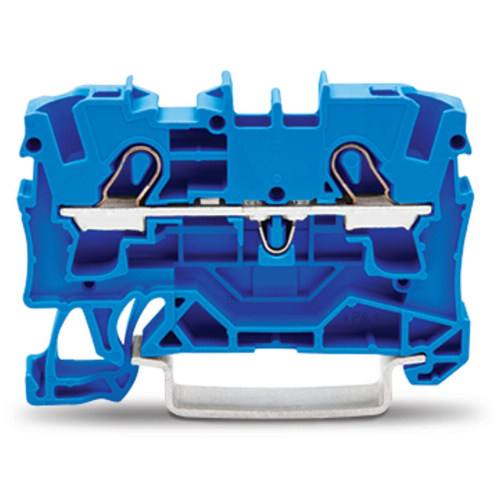 Wago 2004-1204 TOPJOB®S feedthrough terminal block; rail mount; 2-conductor; 6.2 mm wide; blue — Terminal Blocks