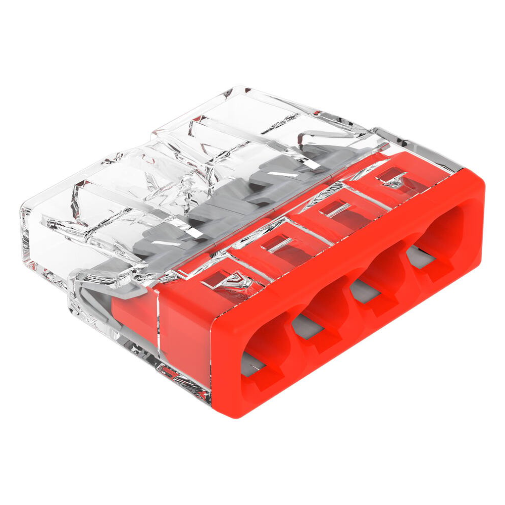 Wago 2273-204 PUSH WIRE® Connector for Junction Boxes, 4-Conductor — Connectors & Plugs