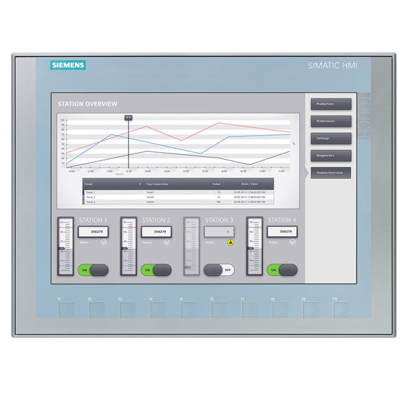 Siemens 6AV2123-2MB03-0AX0 SIMATIC HMI KTP1200 BASIC, KEY TP12 — PLCs