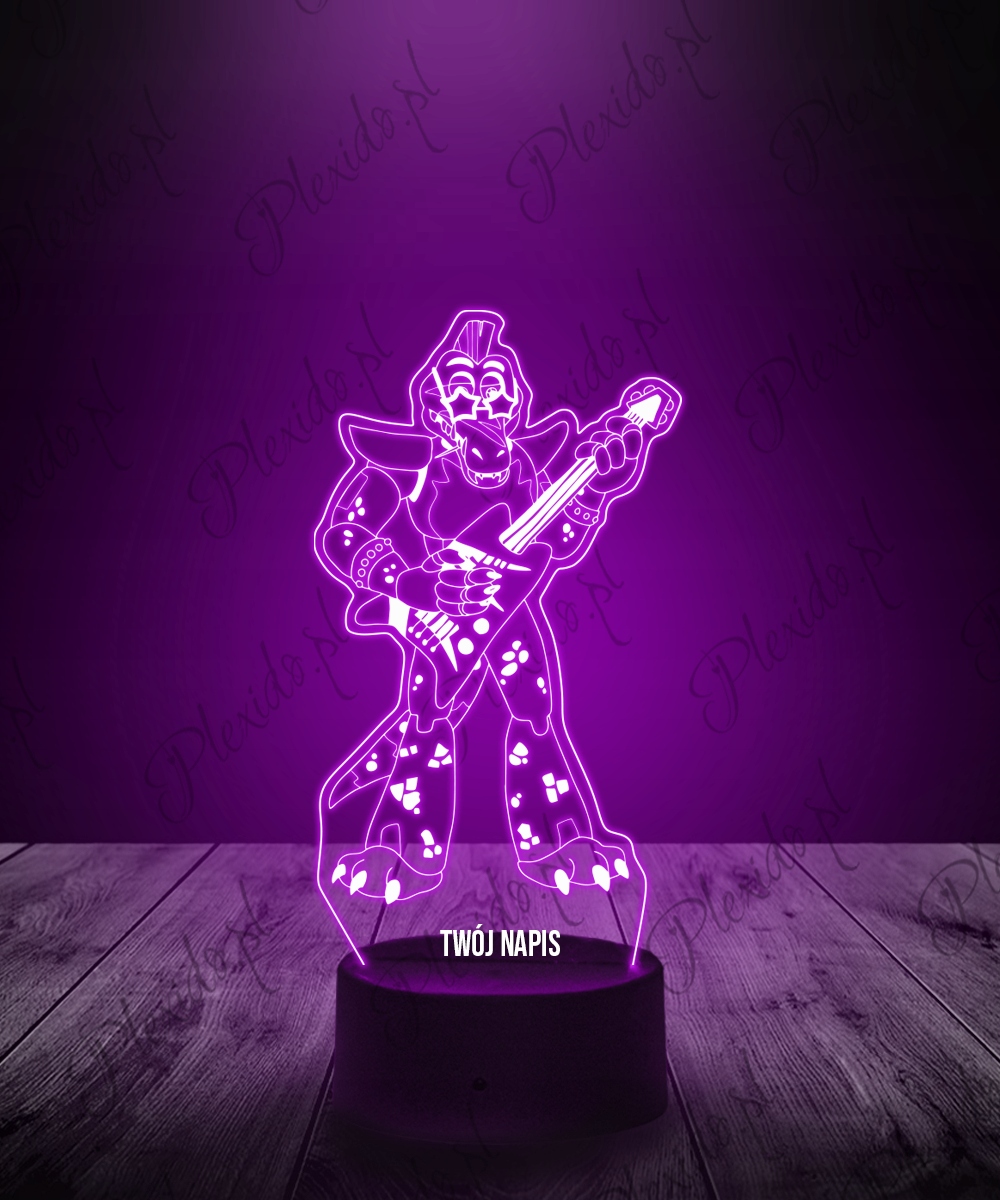 Lampka Nocna LED 3D Monty Fnaf Security Breach Prezent Twój Napis ...