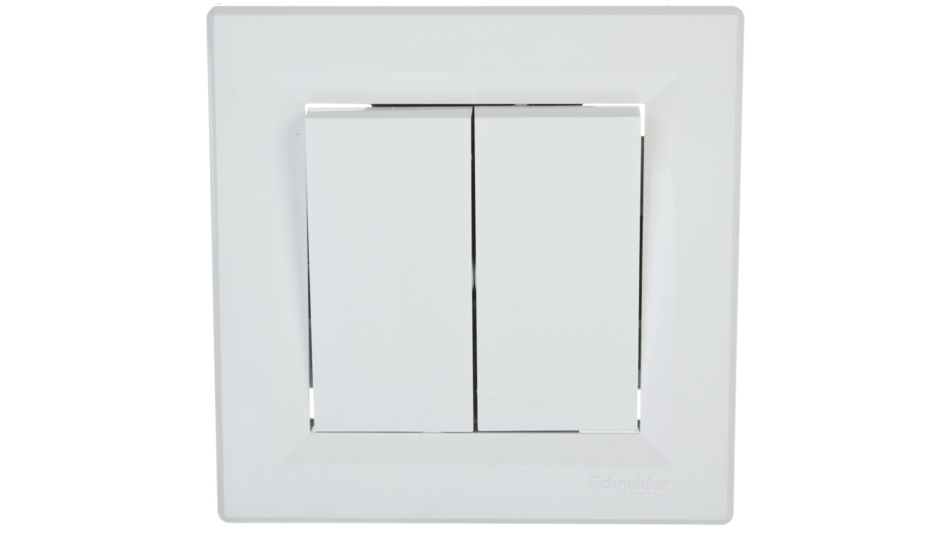 Łącznik Asfora świecznikowy zaciski śrubowe biały z ramką EPH0300321